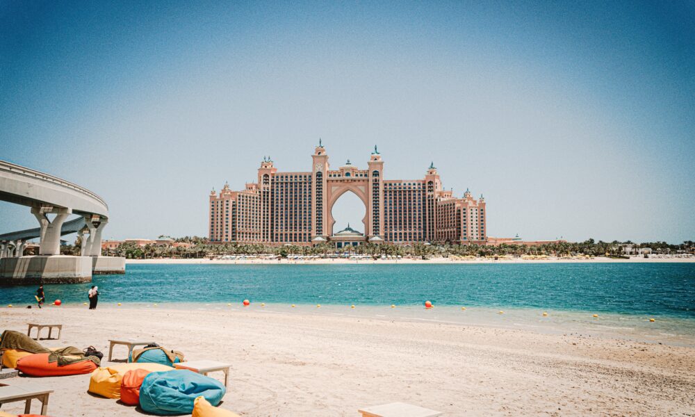 Modern Dubai skyline at sunset showcasing luxury apartments and vibrant city life representing cost of living in Dubai